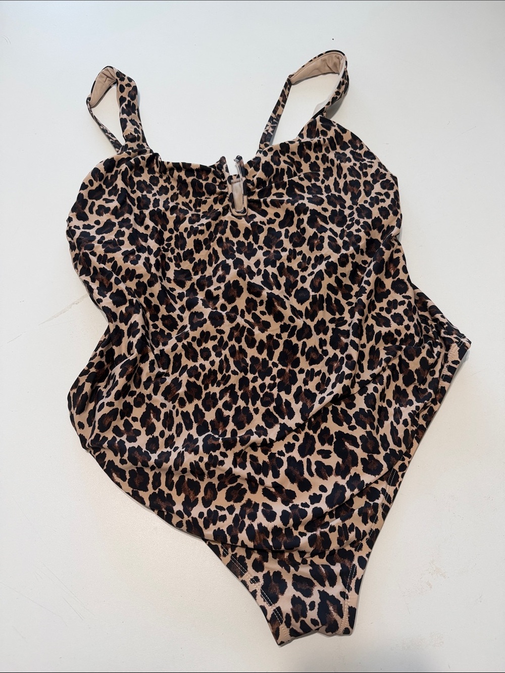 2X Leopard Print Satin Cami Top - Brown/Black
